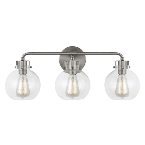 Clara Satin Nickel Bathroom Light by Visual Comfort Studio