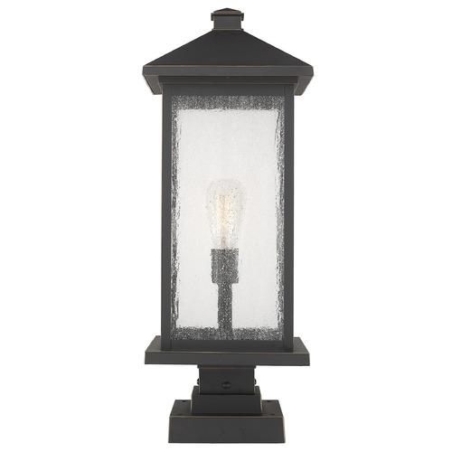 Portland Oil Rubbed Bronze Post Light by Z-Lite
