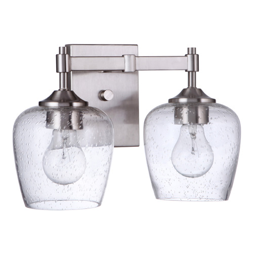 Stellen Brushed Polished Nickel Bathroom Light by Craftmade Lighting