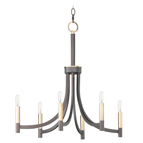 Maxim Lighting Lyndon Bronze & Antique Brass Chandelier