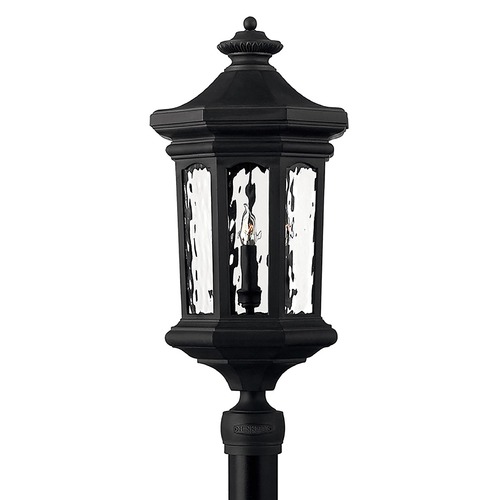 Raley 12V Large Post Top Lantern in Black by Hinkley Lighting