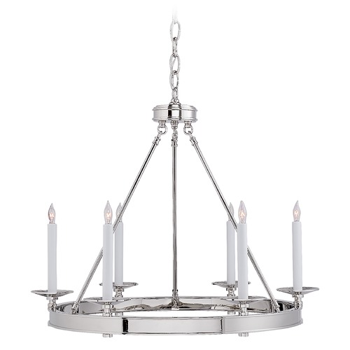 Chapman & Myers Launceton Ring Chandelier in Nickel by Visual Comfort Signature