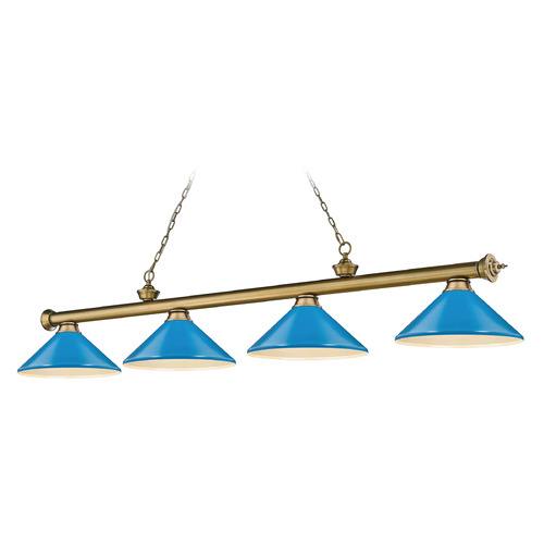 Cordon Rubbed Brass Billiard Light by Z-Lite