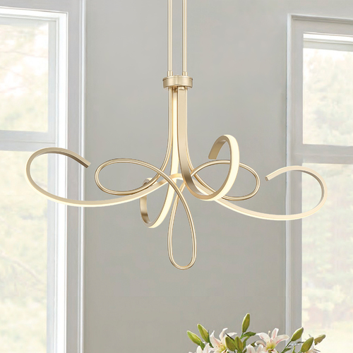 Astor 32-Inch LED Chandelier in Soft Gold by George Kovacs