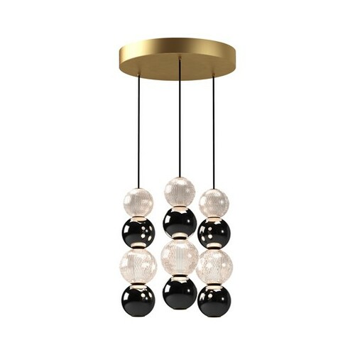 Onyx Natural Brass LED Multi-Light Pendant by Kuzco Lighting