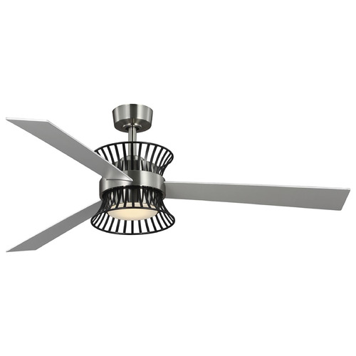 Progress Lighting Progress Lighting Bisbee Brushed Nickel & Matte Black LED Ceiling Fan with Light P250110-009-30