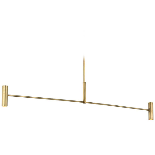 Ponte Large Linear Chandelier in Brass by Visual Comfort Modern