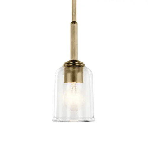 Kichler Lighting Shailene Natural Brass Mini-Pendant Light with Bowl / Dome Shade
