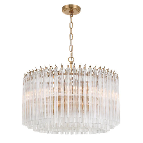 Lofton 7-Light Chandelier in Aged Brass by Crystorama Lighting