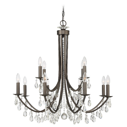 Crystorama Lighting Crystorama Lighting Bridgehampton Vibrant Bronze Crystal Chandelier 8829-VZ-CL-S