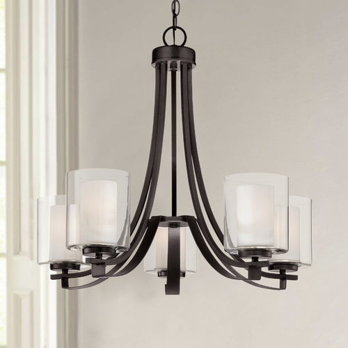 Parsons Studio 5-Light Chandelier in Smoked Iron by Minka Lavery