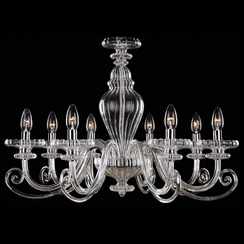 Chandelier with Clear Glass in Chrome by Metropolitan Lighting