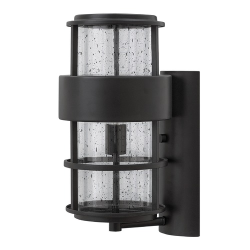 Saturn 16-Inch Satin Black Outdoor Wall Light by Hinkley Lighting