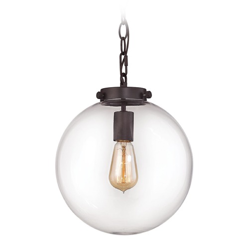 Elk Lighting Elk Lighting Gramercy Oil Rubbed Bronze Pendant Light with Globe Shade 16371/1