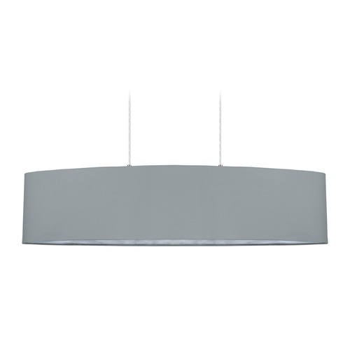 Eglo Lighting Eglo Maserlo Satin Nickel Pendant Light with Oval Shade 31617A