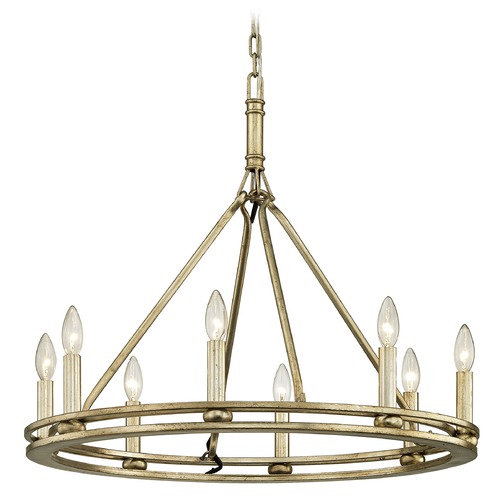 Sutton Champagne Silver Leaf Chandelier by Troy Lighting