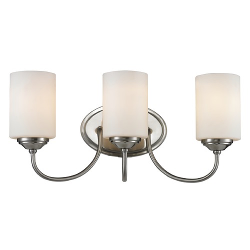 Cardinal Brushed Nickel Bathroom Light by Z-Lite