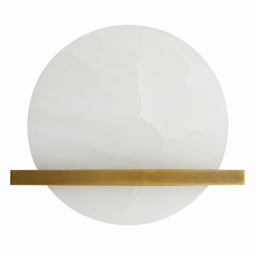 Savion Wall Sconce in Antique Brass & White Onyx by Arteriors Home