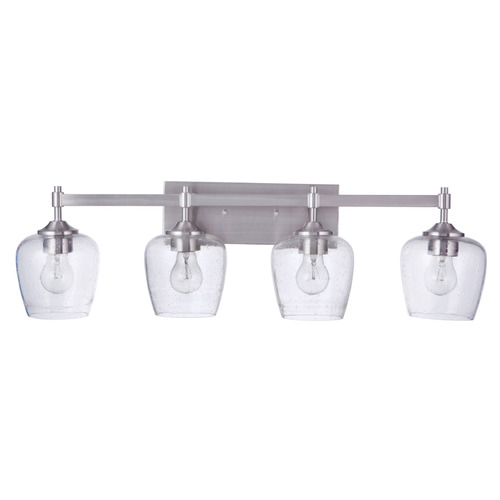 Stellen Brushed Polished Nickel Bathroom Light by Craftmade Lighting