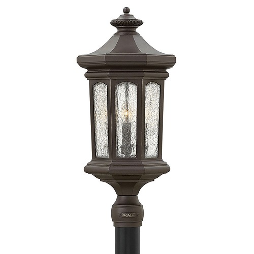 Raley 12V Large Post Top Lantern in Bronze by Hinkley Lighting