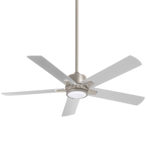 Minka Aire Stout 54-Inch Fan in Brushed Nickel by Minka Aire F619L-BN