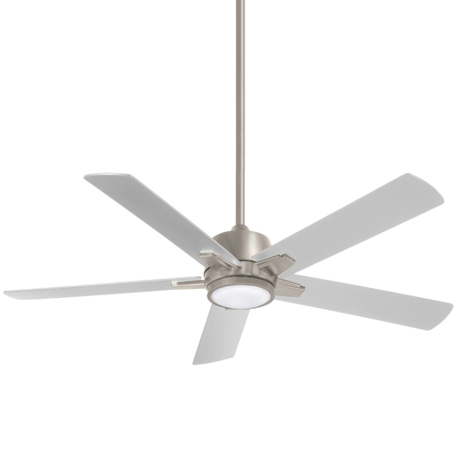 Stout 54-Inch Fan in Brushed Nickel by Minka Aire