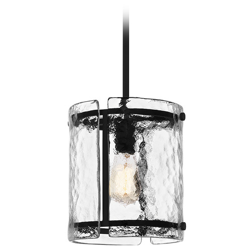 Fortress 9.25-Inch Pendant in Earth Black by Quoizel Lighting
