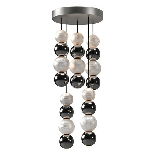 Onyx Polished Nickel LED Multi-Light Pendant by Kuzco Lighting