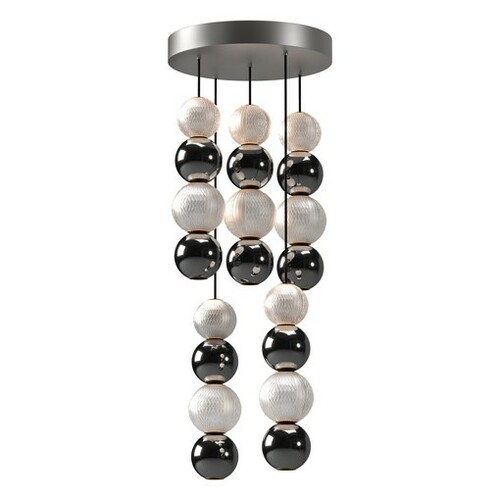 Kuzco Lighting Onyx Polished Nickel LED Multi-Light Pendant by Kuzco Lighting MP321805PN