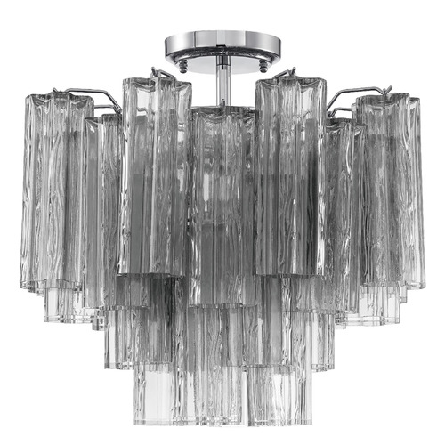 Crystorama Lighting Addis Polished Chrome Semi-Flushmount Light