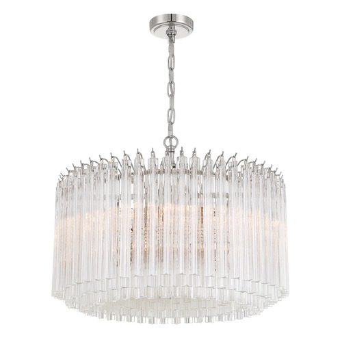 Lofton 7-Light Chandelier in Polished Nickel by Crystorama Lighting