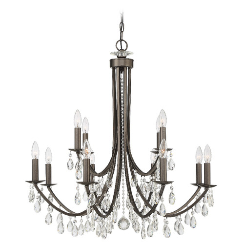 Crystorama Lighting Bridgehampton Vibrant Bronze Crystal Chandelier
