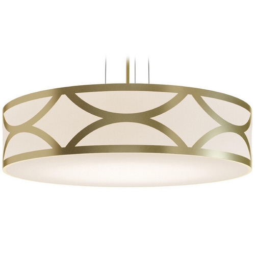 AFX Lighting Afx Lighting Lake Gold Pendant Light with Drum Shade LAKP30MBGD
