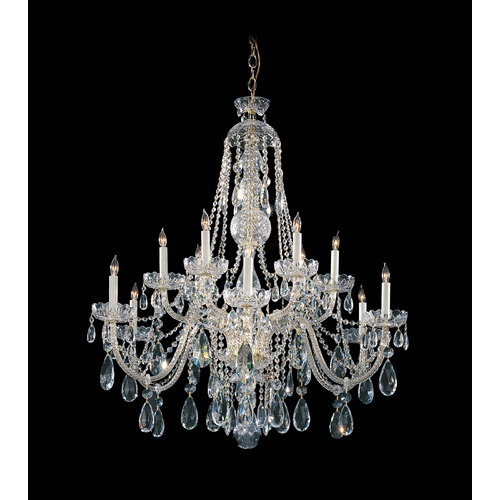 Traditional Crystal Chandelier in Polished Brass by Crystorama Lighting