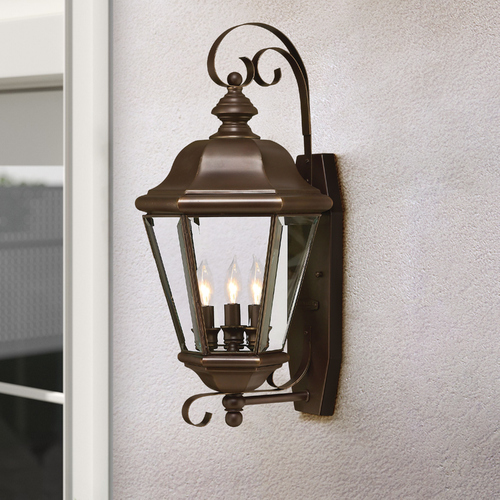 Hinkley Outdoor Wall Light with Clear Glass in Copper Bronze by Hinkley Lighting 2426CB