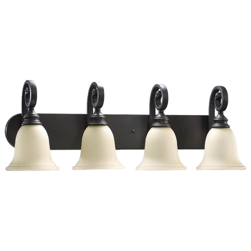 Quorum Lighting Bryant Oiled Bronze Bathroom Light by Quorum Lighting 5154-4-86