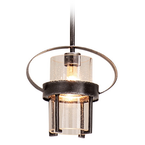 Kalco Lighting Seeded Glass Mini-Pendant Light Iron Kalco Lighting 2896VI