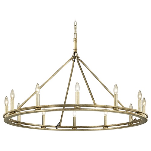 Sutton Champagne Silver Leaf Chandelier by Troy Lighting