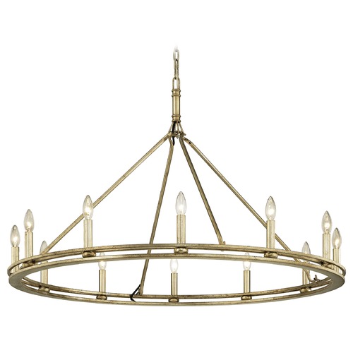 Troy Lighting Sutton Champagne Silver Leaf Chandelier by Troy Lighting F6247