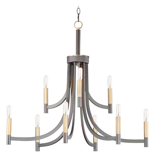 Maxim Lighting Lyndon Bronze & Antique Brass Chandelier