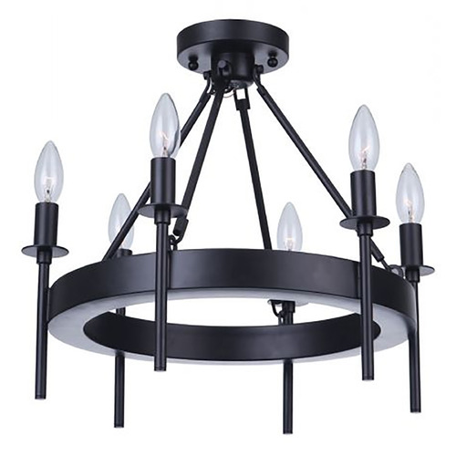 Larrson Flat Black Semi-Flush Mount by Craftmade Lighting