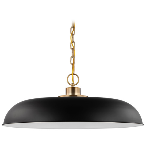 Nuvo Lighting Colony Large Pendant in Burnished Brass & Black by Nuvo Lighting 60-7487