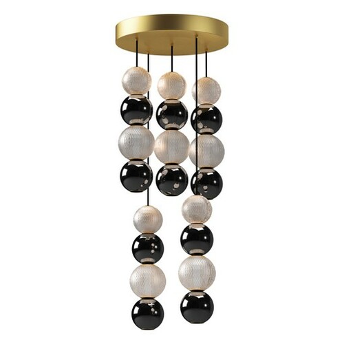 Onyx Natural Brass LED Multi-Light Pendant by Kuzco Lighting