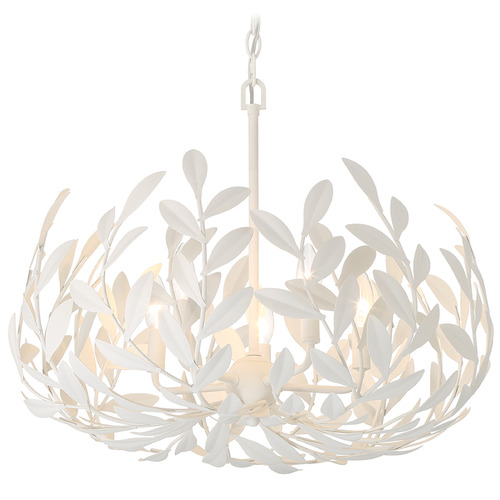Crystorama Lighting Broche Matte White Chandelier