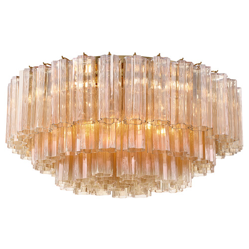 Crystorama Lighting Addis Aged Brass Flushmount Light