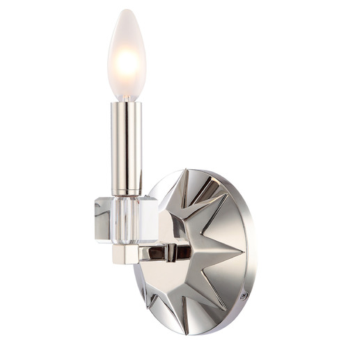 Crystorama Lighting Carson Polished Nickel Sconce