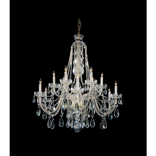 Traditional Crystal Chandelier in Polished Brass by Crystorama Lighting