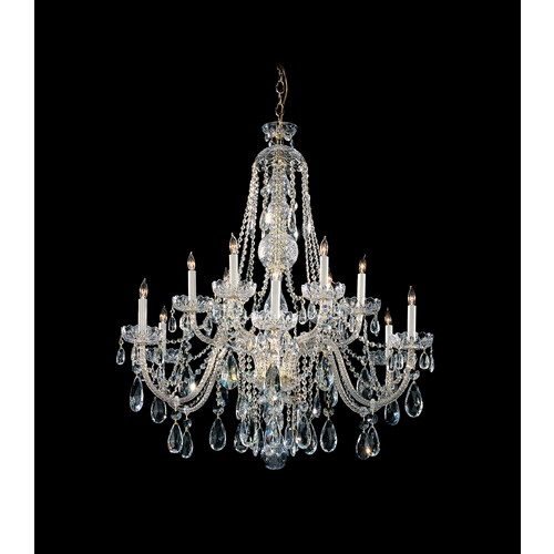 Crystorama Lighting Traditional Crystal Chandelier in Polished Brass by Crystorama Lighting 1112-PB-CL-S