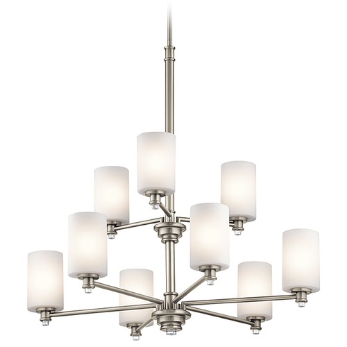 Joelson 32-Inch Brushed Nickel Chandelier by Kichler Lighting