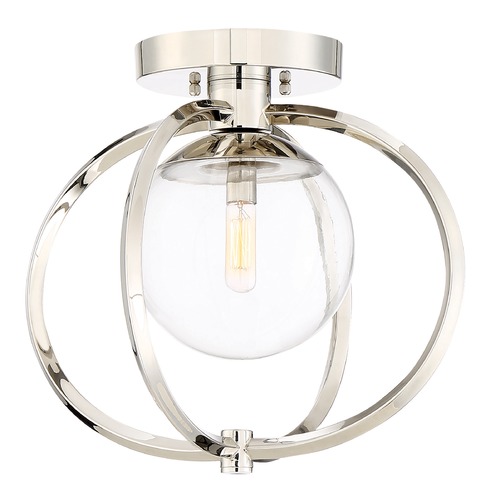 Piltz 14.50-Inch Semi-Flush Mount in Polished Nickel by Craftmade Lighting